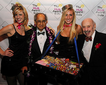 The H.U.G. candy girls with Dr. Mathew H.M. Lee and IASC co-founder Bob Nathan